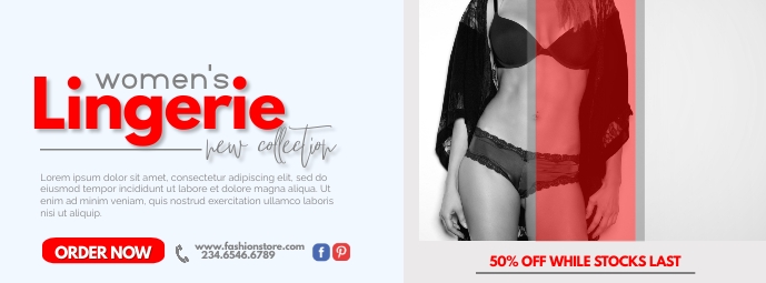 Facebook Cover Lingerie Template Ikhava Yesithombe se-Facebook