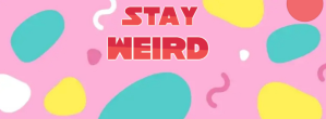 Red Stay Weird Facebook Cover Photo Template