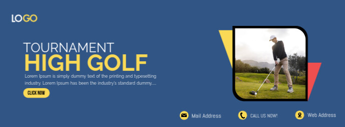 Facebook Cover  TOURNAMENT HIGH GOLF template