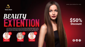Черный Beauty Extension Promotion Facebook Cover Video Template