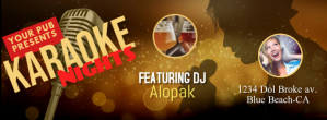 Facebook event karaoke,bar,pub,night Facebook-Cover template