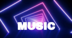 Blue Music Artwork ภาพที่แชร์บน Facebook Template