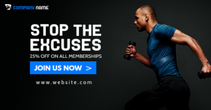 facebook gym advertising template design