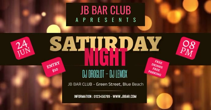 Facebook image template,party,bar,ad