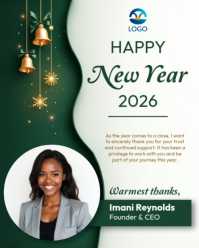 Putih New Year Greeting Instagram Portrait Template