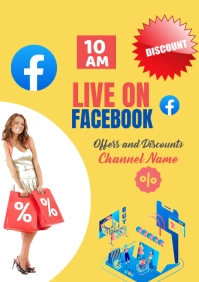 Facebook Live A4 template