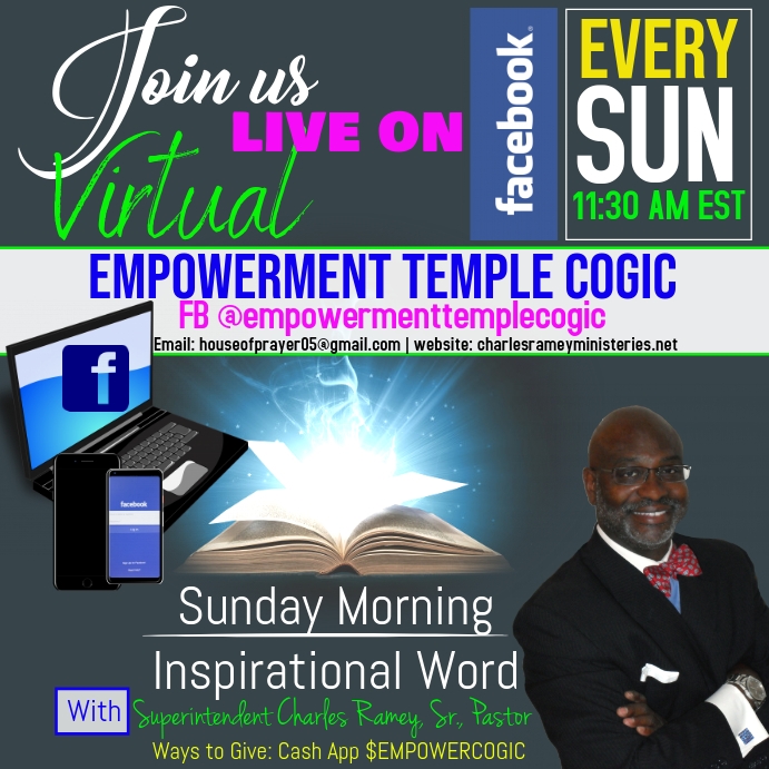 Facebook Live Church Service Template PosterMyWall
