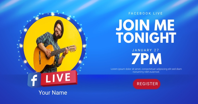 Facebook Live Element FACEBOOK LIVE Template | PosterMyWall