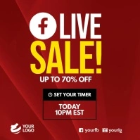 Facebook Live Sale Poster template