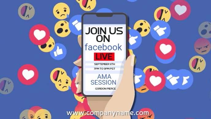 Facebook Live Video Template | PosterMyWall facebook-live-video-template-postermywall