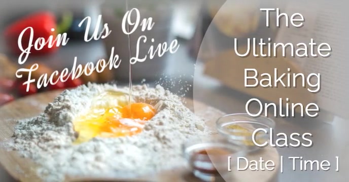 Facebook Online Baking Cooking Class Okładka wydarzenia na Facebooku template