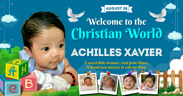 Christening - Facebook Shared Image (1200px x 630px) template