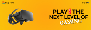 Facebook Virtual reality gaming template Twitter Banner