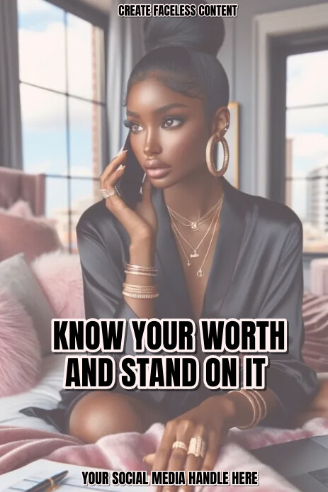 Faceless Content Pinterest Template | PosterMyWall