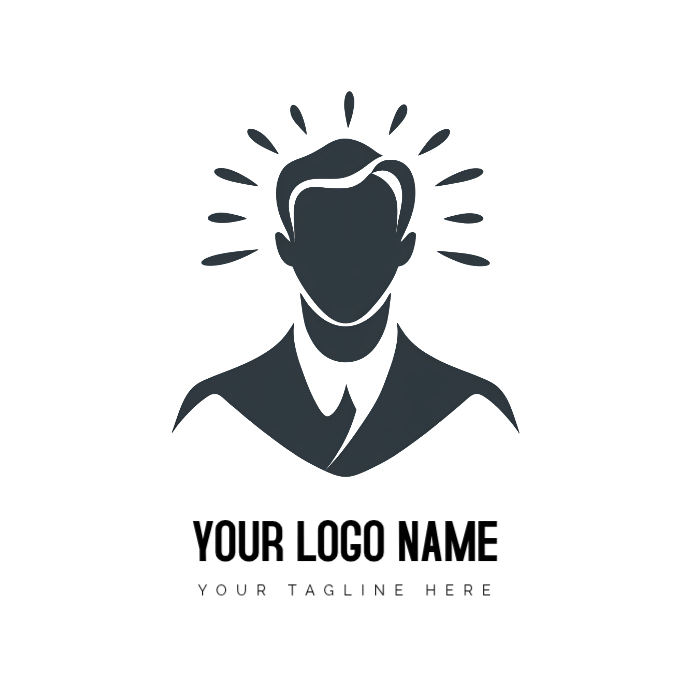 White Faceless Man Logos Template | PosterMyWall