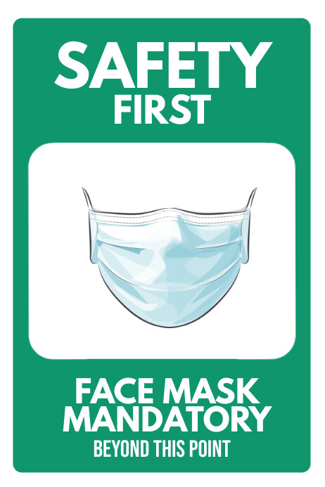 Facemask Required Mandatory Sign Poster Template | PosterMyWall