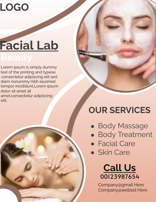 Lab Ad Create Facial lab ad flyer Template | PosterMyWall