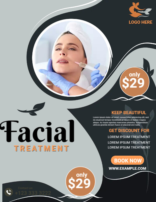 Advertisement Treatment Example Facial Treatment Ads Template | PosterMyWall