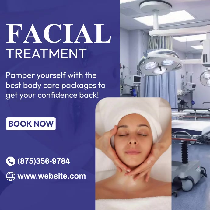 Treatment Example Advert Facial Treatment Ads Template | PosterMyWall
