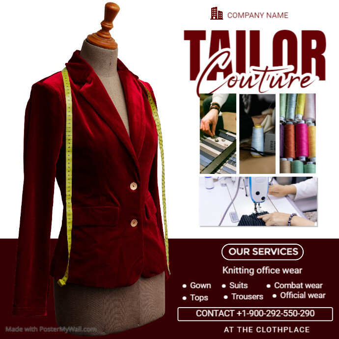 White Maximalist Tailor Flyer Instagram Post