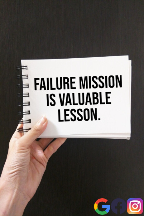 FAILURE AND LESSON QUOTE TEMPLATE Poster