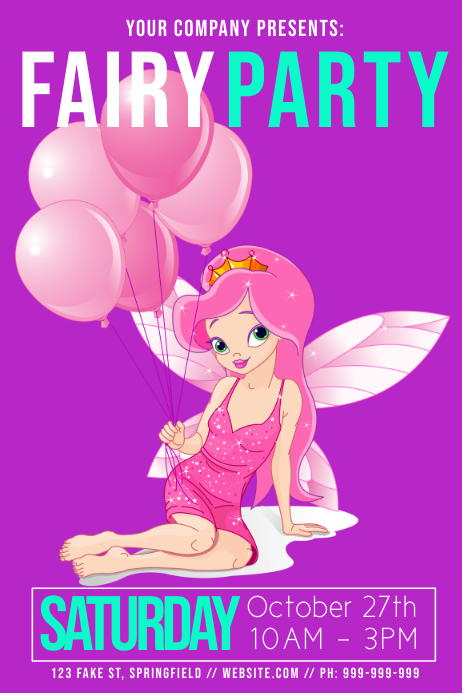 Fairy Party Poster Template | PosterMyWall