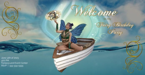 spa, fairytale, birthday invitation, fairies, part, beauty salon, magic, fantasy ภาพที่แชร์บน Facebook template