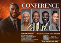 棕色 Church Conference A4 Template