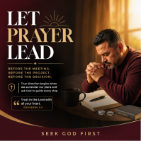 Preto Prayer and Guidance Instagram-opslag Template