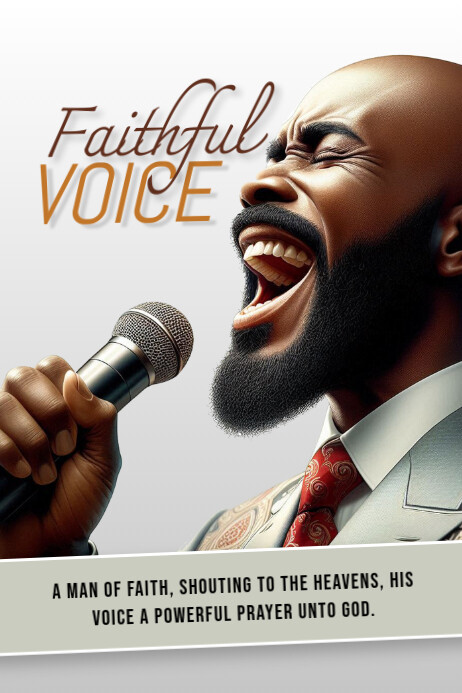 Faithful voice Poster template