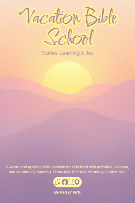 Faithlight Bloom – VBS Poster Templat | PosterMyWall