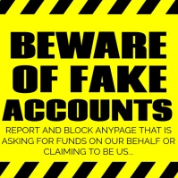 FAKE ACCOUNT notice Instagram Post template
