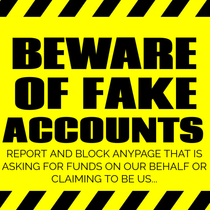 FAKE ACCOUNT notice Template PosterMyWall