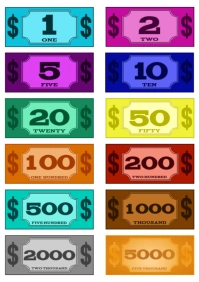 Fake Money Printable A4 Template