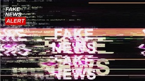 FAKE News Live Zoom Background Video Presentation (16:9) template