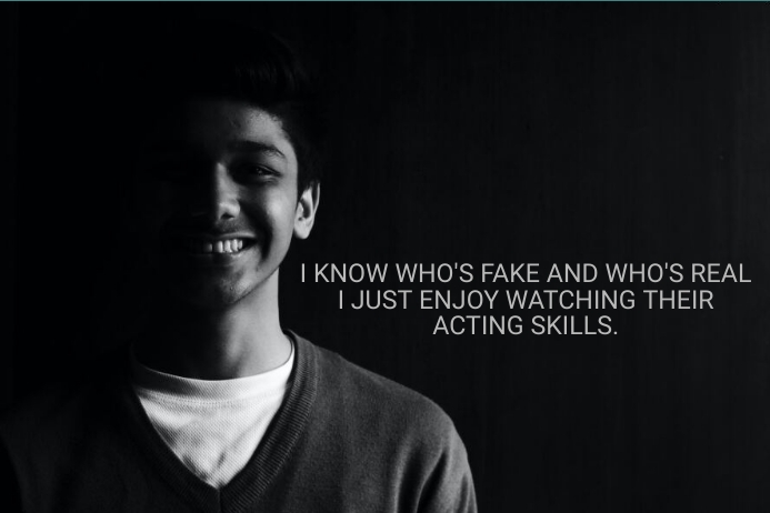 FAKE OR REAL QUOTE TEMPLATE โปสเตอร์