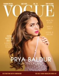Fake Vogue Magazine Cover Template Maker Flyer (US Letter)