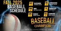 Fall 2025 Baseball Schedule Champion Facebook Shared Image template