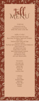 Fall/autumn brown shades of leaves Menu card Half Page Letter template