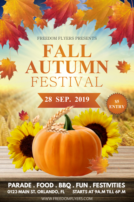 Fall/Autumn Template | PosterMyWall
