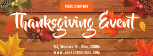 สีส้ม Thanksgiving Event Фотография обложки профиля Facebook Template