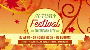 Orange Autumn Festival Facebook-covervideo Template