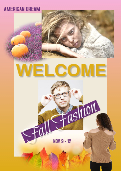 Fall Store Poster fall autumn fashion style store poster clothe Template | PosterMyWall