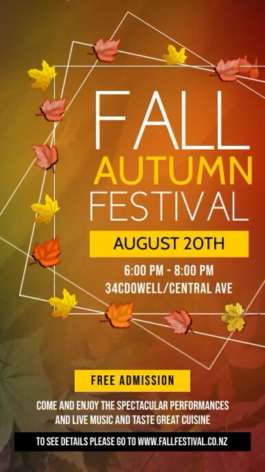 Fall Autumn Festival Digital Display Template | PosterMyWall