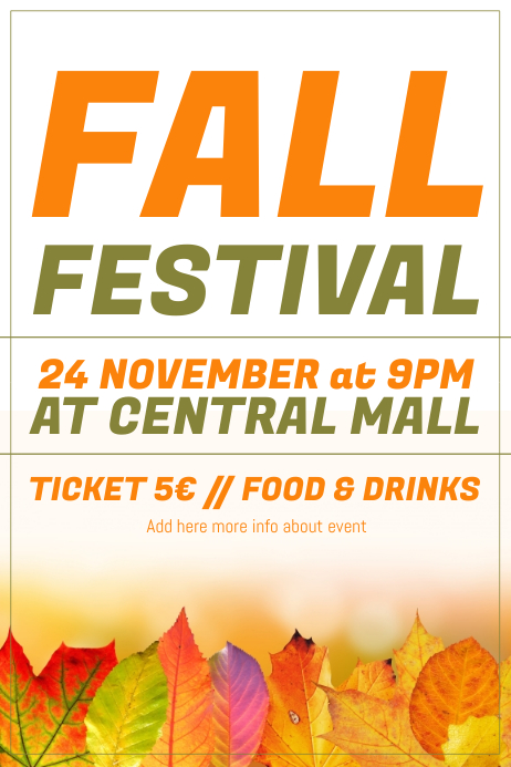 Fall autumn festival Event Flyer template | PosterMyWall