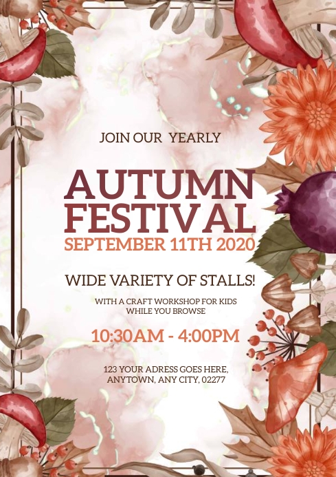 Fall Pageant Template FALL AUTUMN FESTIVAL EVENT TEMPLATE | PosterMyWall