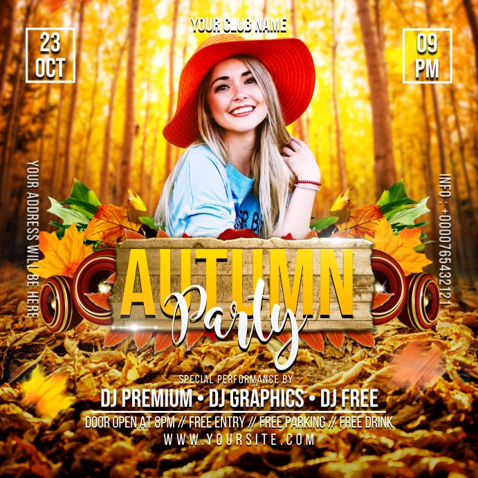 Fall Post Inspo Fall / Autumn Festival Instagram Post Template | PosterMyWall