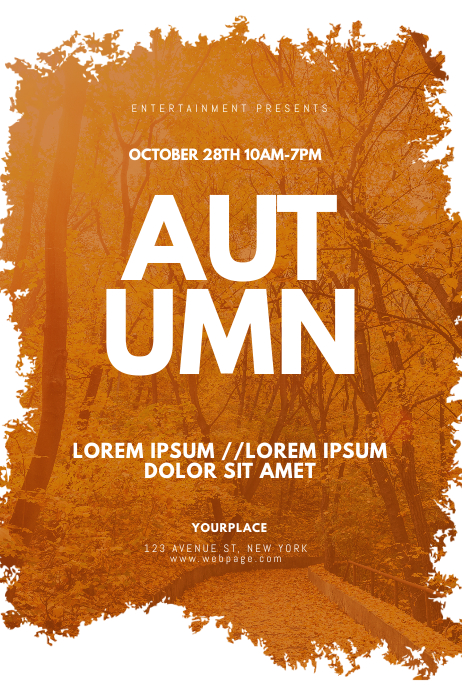 Fall Autumn Party Event Flyer Design Template | PosterMyWall