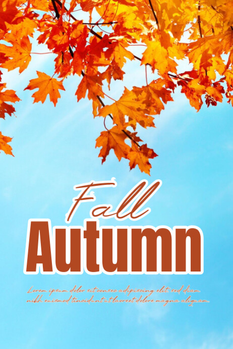 Fall Autumn Poster template