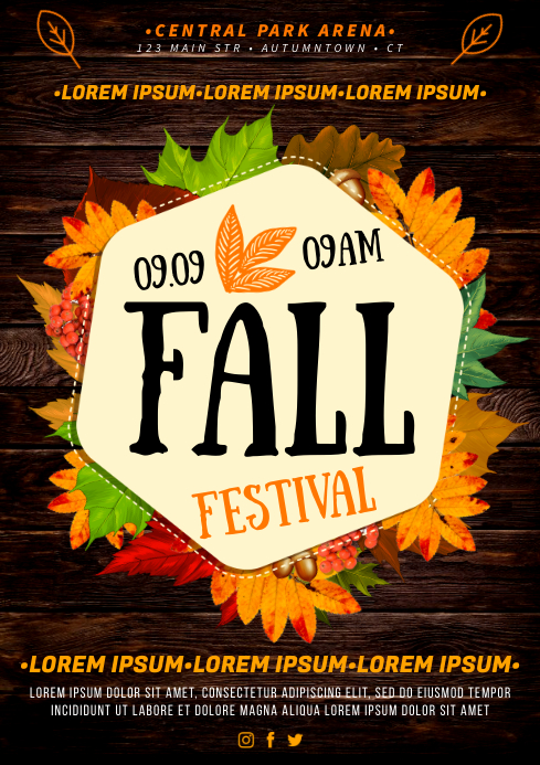 FALL / AUTUMN POSTER Template | PosterMyWall